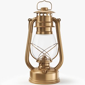Oil Lamp Low Poly 3D Model 03
