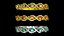 Ruby Emerald Diamond Bracelet 3D Model Luxury Gold Silver Jewelry High Poly Realistic PBR OBJ FBX