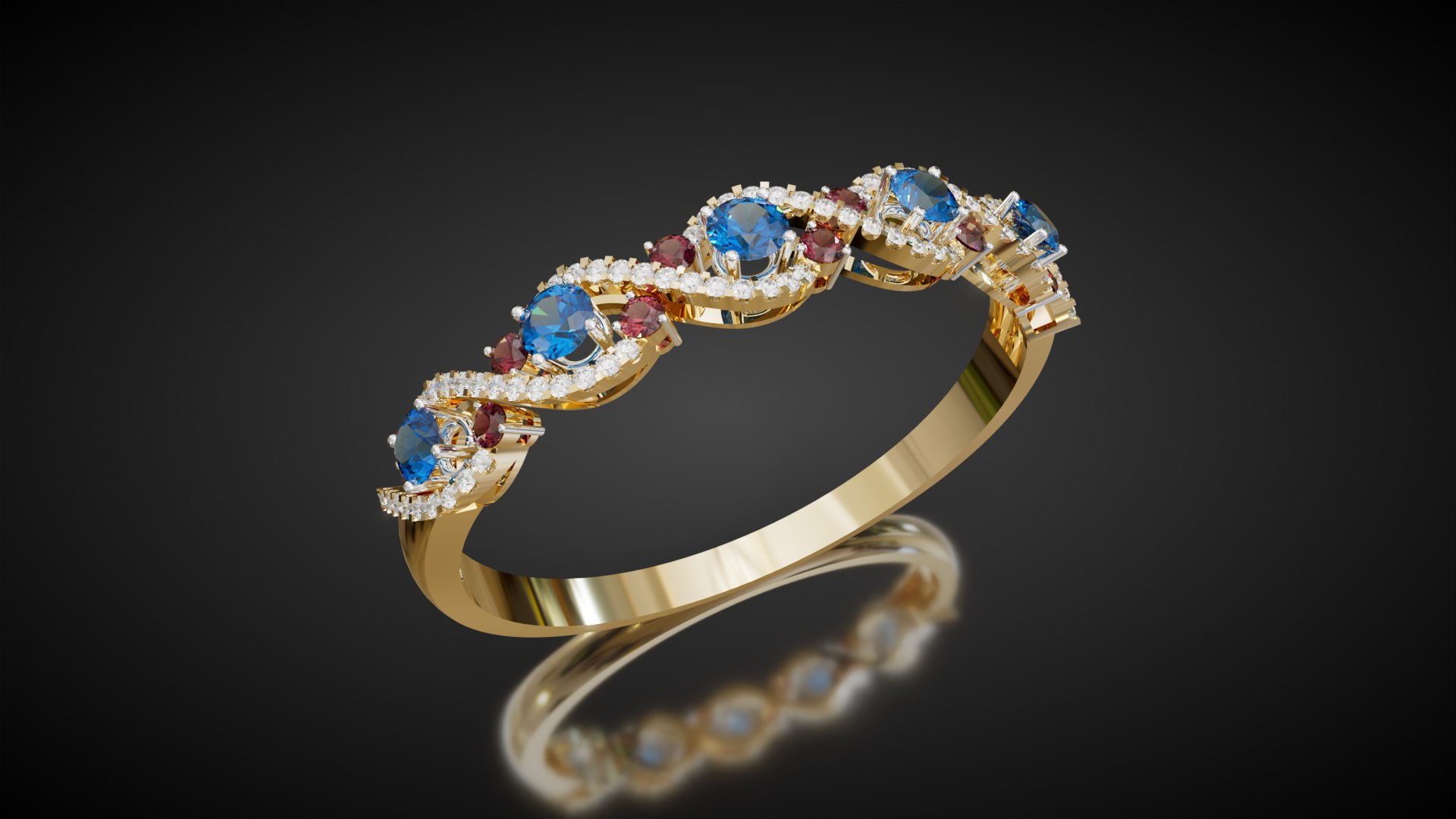 3D Ruby Emerald Diamond Bracelet 3D Model Luxury Gold Silver Jewelry High Poly Realistic PBR OBJ FBX model https://p.turbosquid.com/ts-thumb/iT/45dg7q/mA/l5/png/1778728777/1920x1080/fit_q87/5fc99c4e7805619d8d5fa89903ea8fced81eaff0/l5.jpg