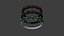 Ruby Emerald Diamond Bracelet 3D Model Luxury Gold Silver Jewelry High Poly Realistic PBR OBJ FBX
