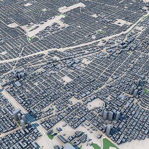 3D Santa Monica City California United States model