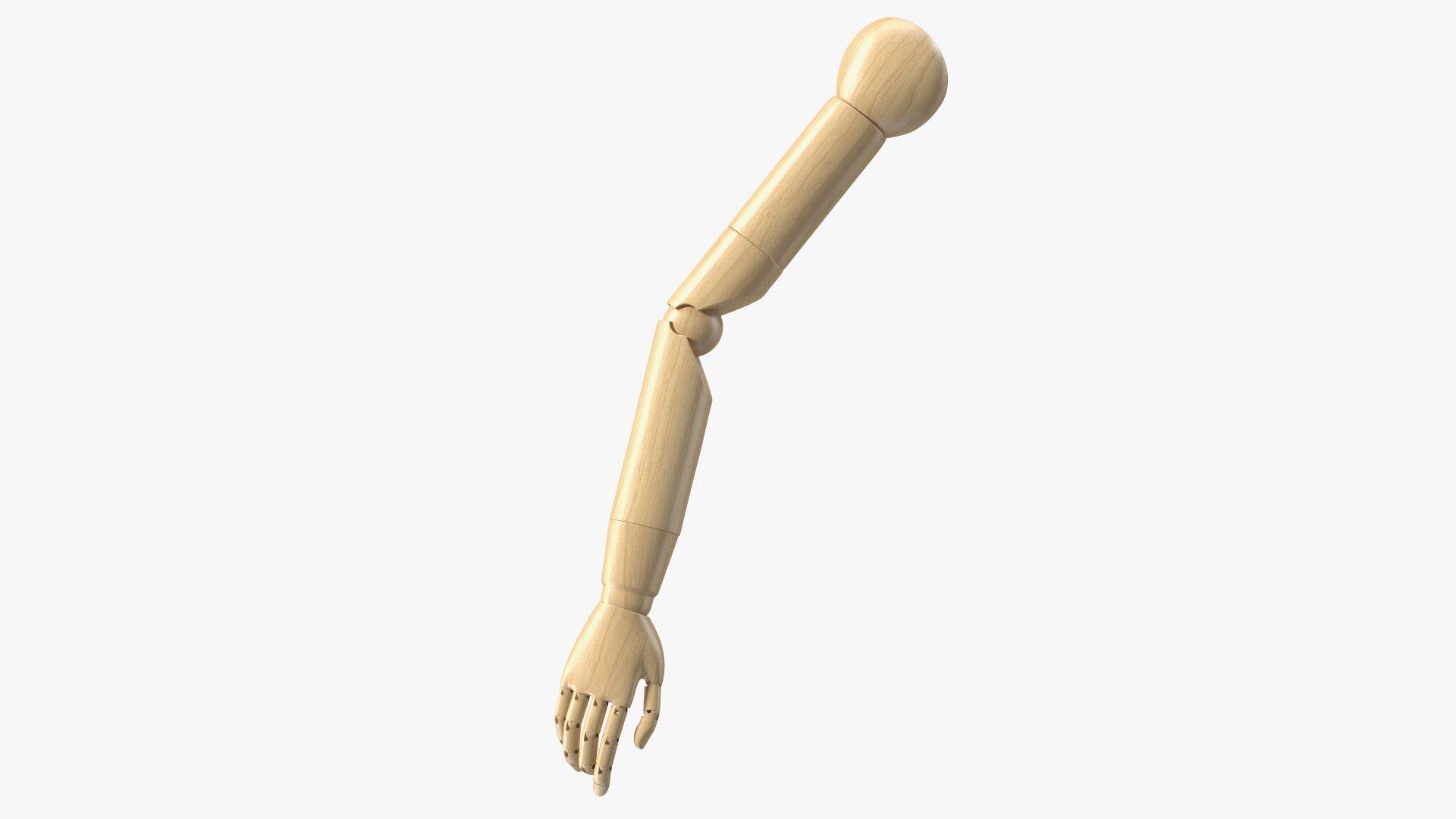 Mannequin Wooden Hand 3D model preview
