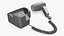 Black Hotel Hair Dryer Dismounted