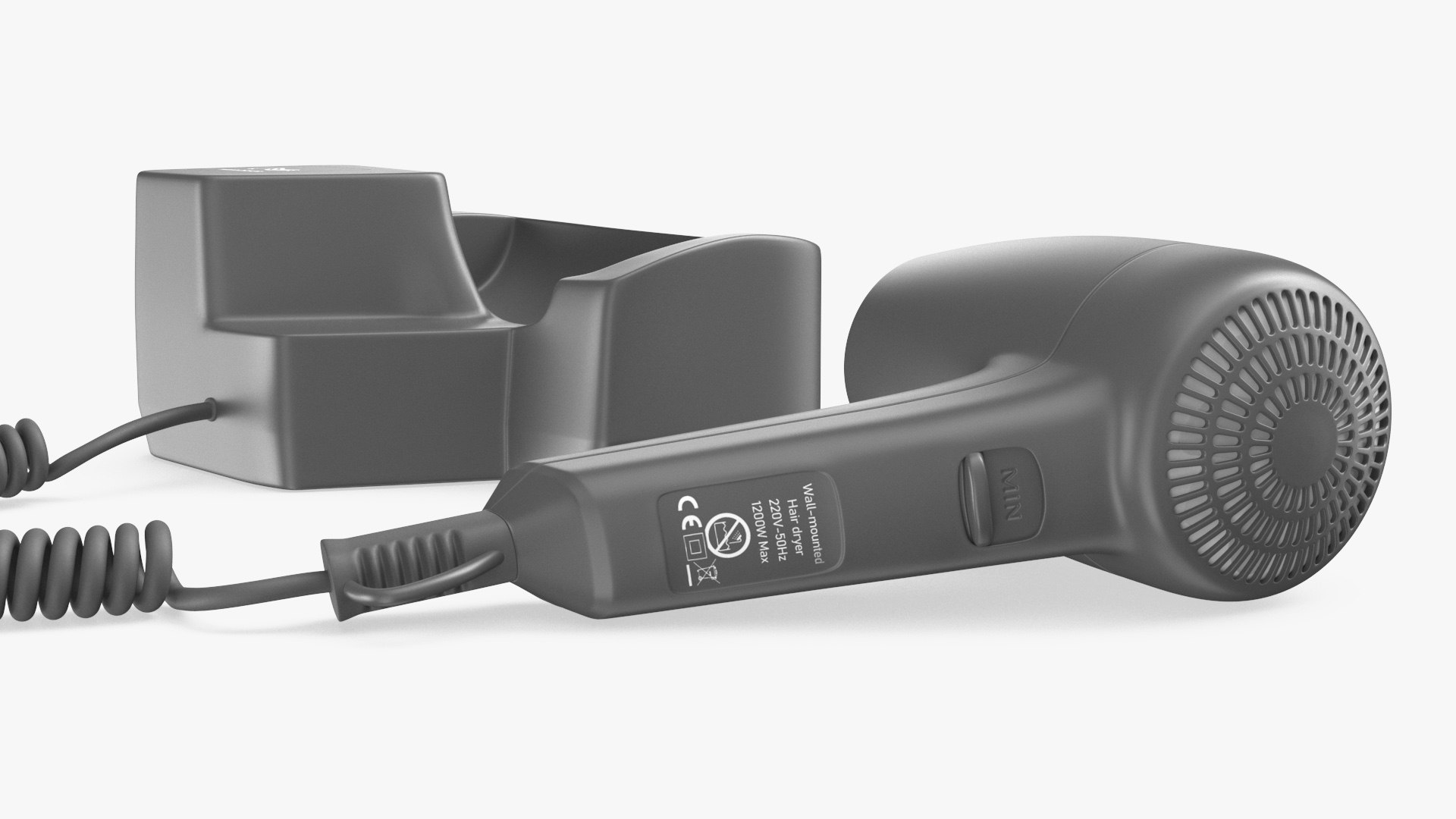 Black Hotel Hair Dryer Dismounted 3D model https://p.turbosquid.com/ts-thumb/iT/JIkz1r/uj/blackhotelhairdryerdismounted3dsmodel009/jpg/1729707291/1920x1080/fit_q87/03047e4fe59b86d9116694f6917743c55e02fbe5/blackhotelhairdryerdismounted3dsmodel009.jpg