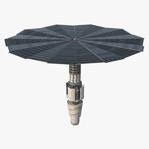 Space Colonization Nuclear Power Generators Clean and Dirty 3D model