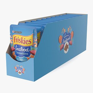 Box of Friskies Cat Food Pouches