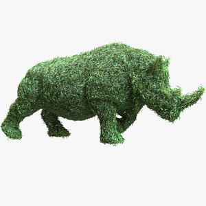 3D model Rhino Topiary Garden Sculptures