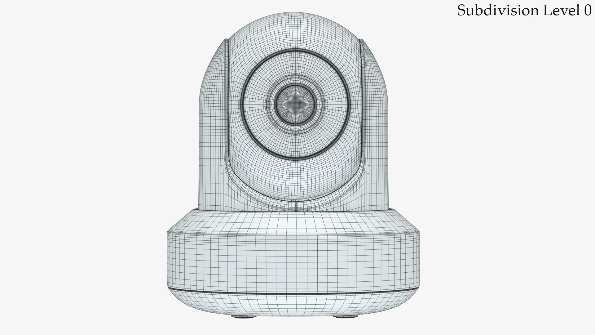 Round Web Camera For Computer Or Laptop 3D Illustration. Drawing Of Webcam  Or Equipment For Video Calls Or Communication In 3D Style On White  Background. Technology, Network Or Internet, Media Concept Royalty