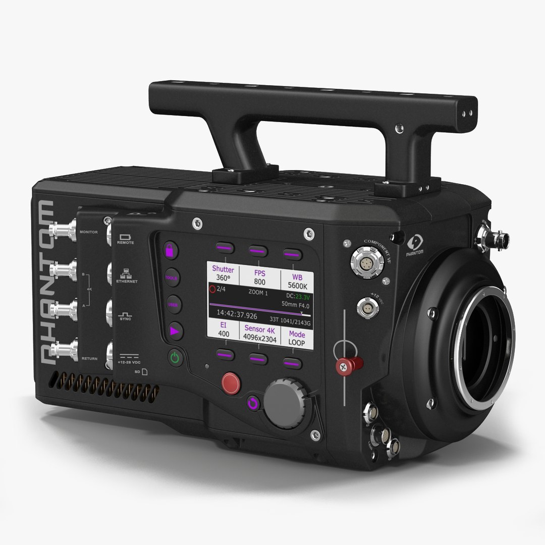 Camera Phantom Flex4K 3D Model 3D model preview