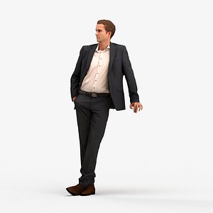 00056Jeffrey009 - Adult Caucasian man leaning in office wearing autumn or spring business attire