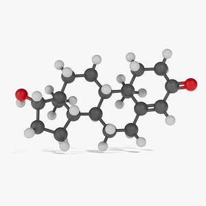 3D Testosterone molecule model