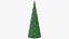 Decorative Cone Christmas Tree With Silver Ornaments Green