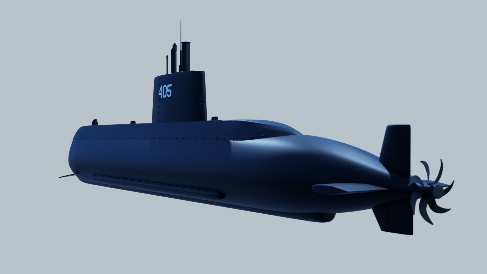 3D Model Submarine U209 With Interior - TurboSquid 2124271