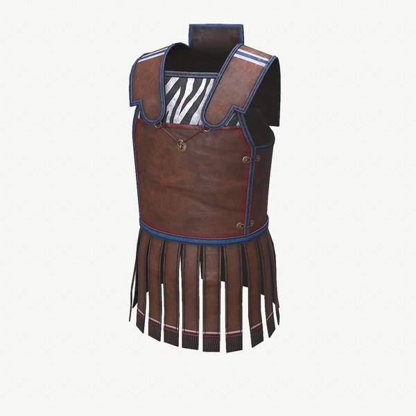 modèle 3D de Modèle 3D Spolas d'armure antique, prêt pour le jeu, PBR ...
