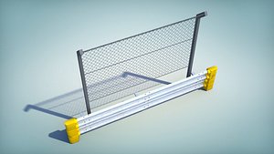 3d model fence barrier