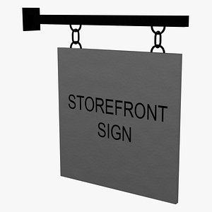 3D storefront sign model
