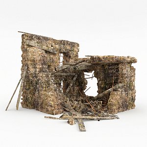 3d ruins building model