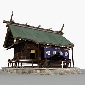 3D japanese temple japan