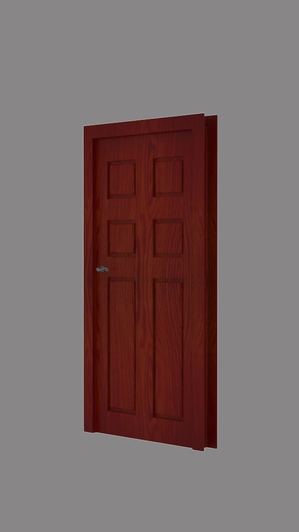 3D Modern Wooden Door - TurboSquid 1237159