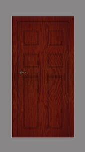 3D modern wooden door