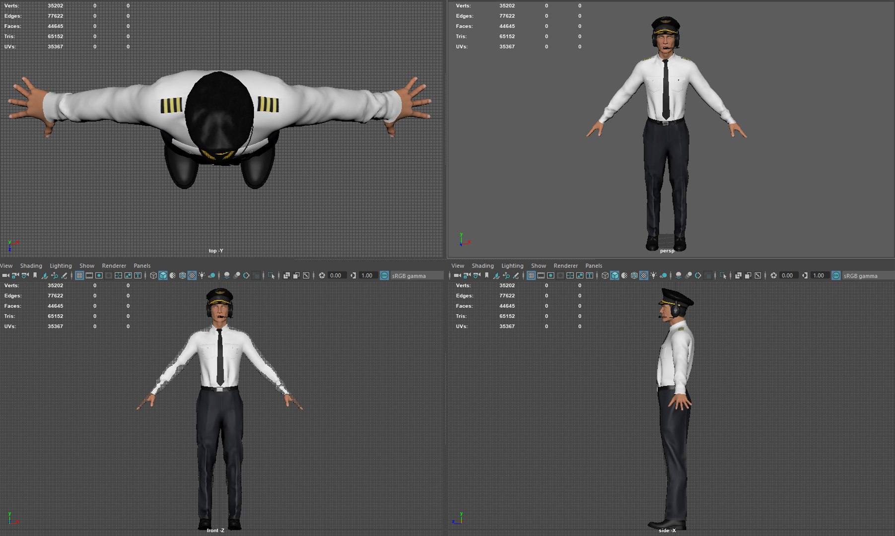 Airline Captain Cap 3D Model - TurboSquid 1575403