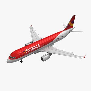 airbus a320 avianca animation 3ds