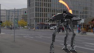 3D UA TT robot StarWars with animation  missile firing