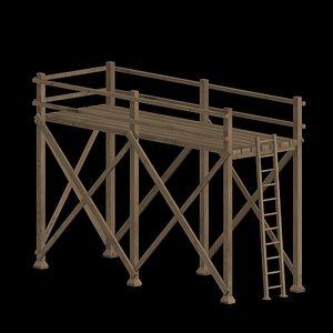 scaffold old 3D model