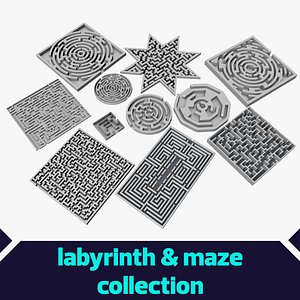 labyrinths mazes elements 3d model