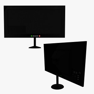 3D Detailed LED Television With Img Textures