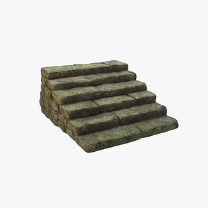 mossy stone steps model