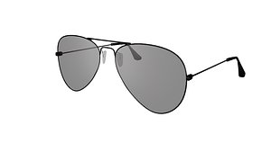 3D aviator sunglasses model