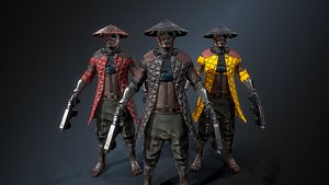 3D model cyber samurai 2