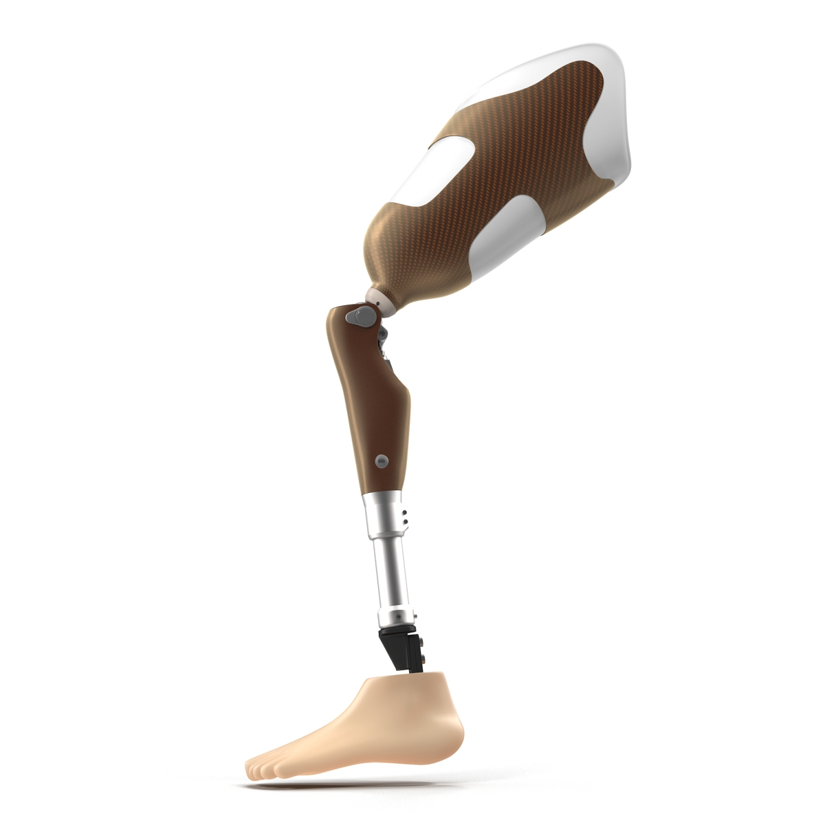 3d model prosthetic leg rigged