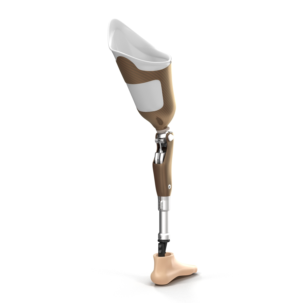 3d model prosthetic leg rigged