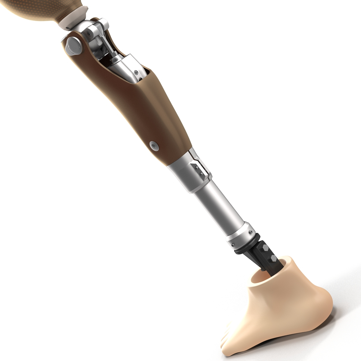 3d model prosthetic leg rigged