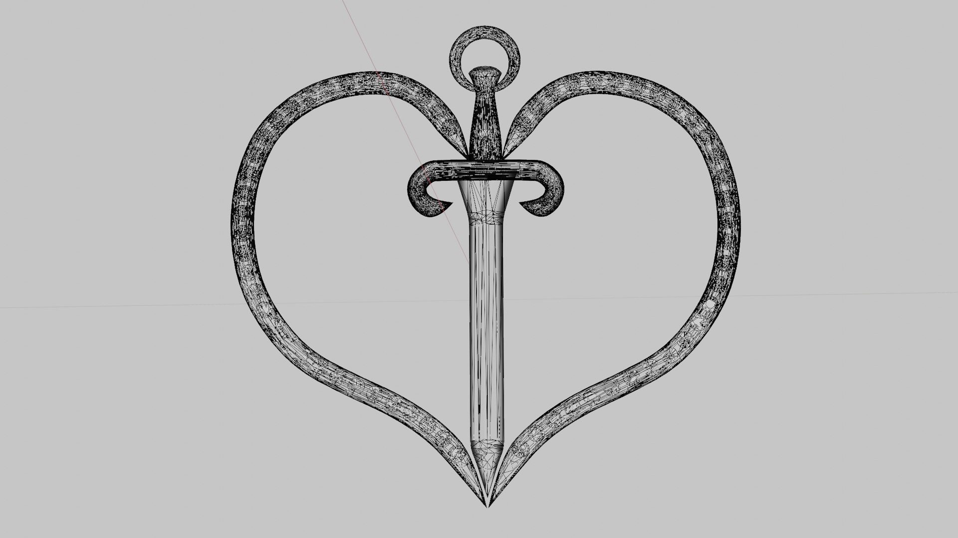 Heart Sword Pendant 3d Model - Turbosquid 1934410