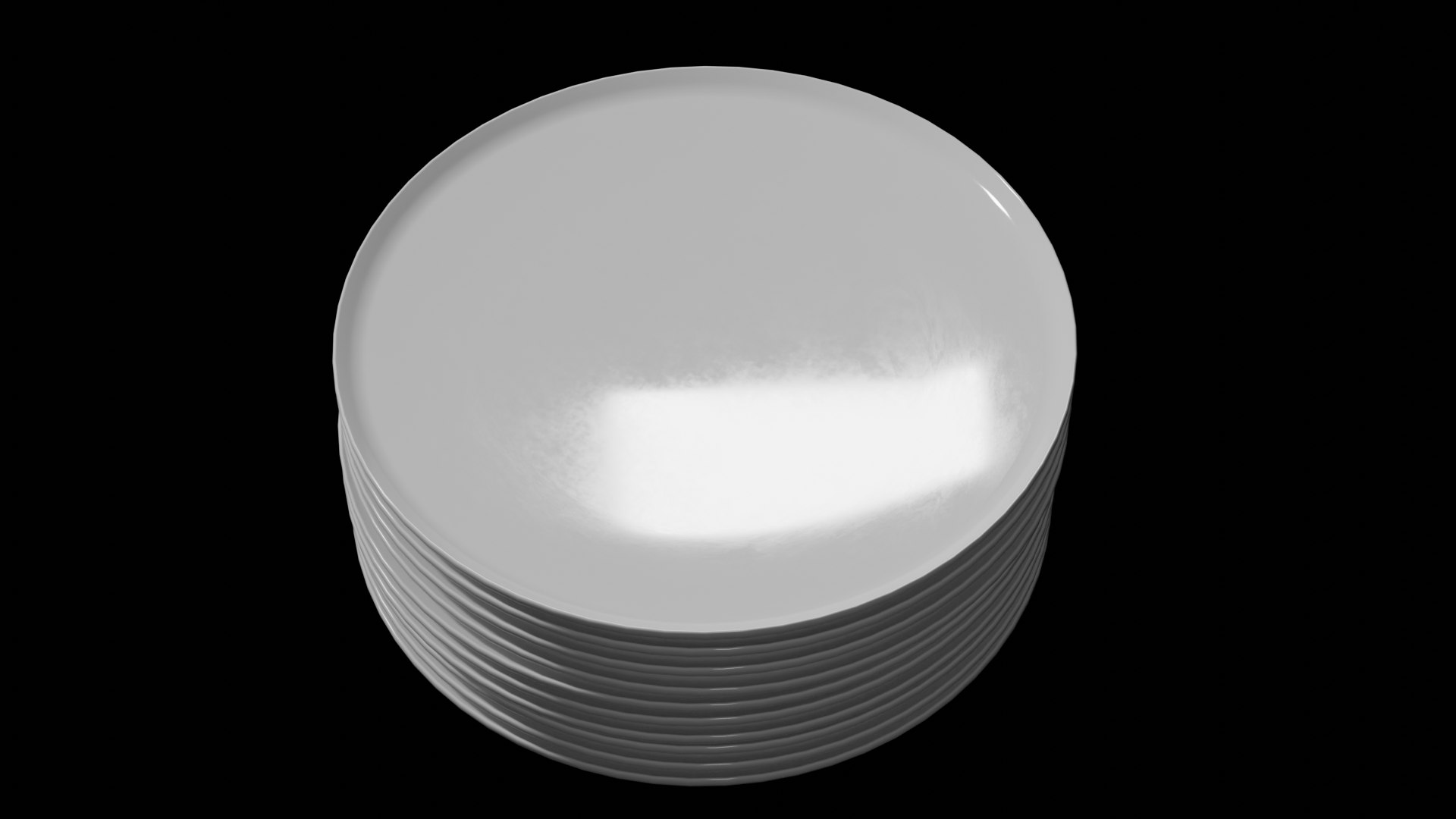 3D Model Stack Of Plates - TurboSquid 1941304