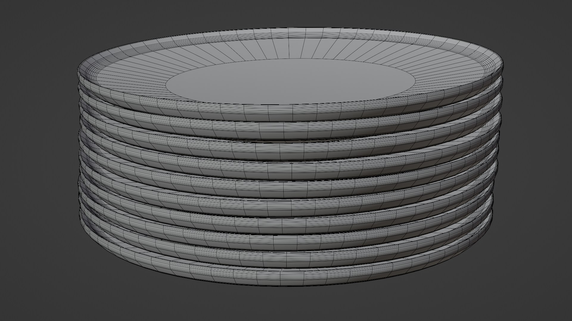 3D Model Stack Of Plates - TurboSquid 1941304