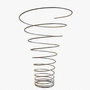 3D model metal spiral spring