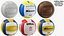 3D model Volleyball Balls And Net Collection