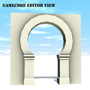 tileable archway architecture 3d model