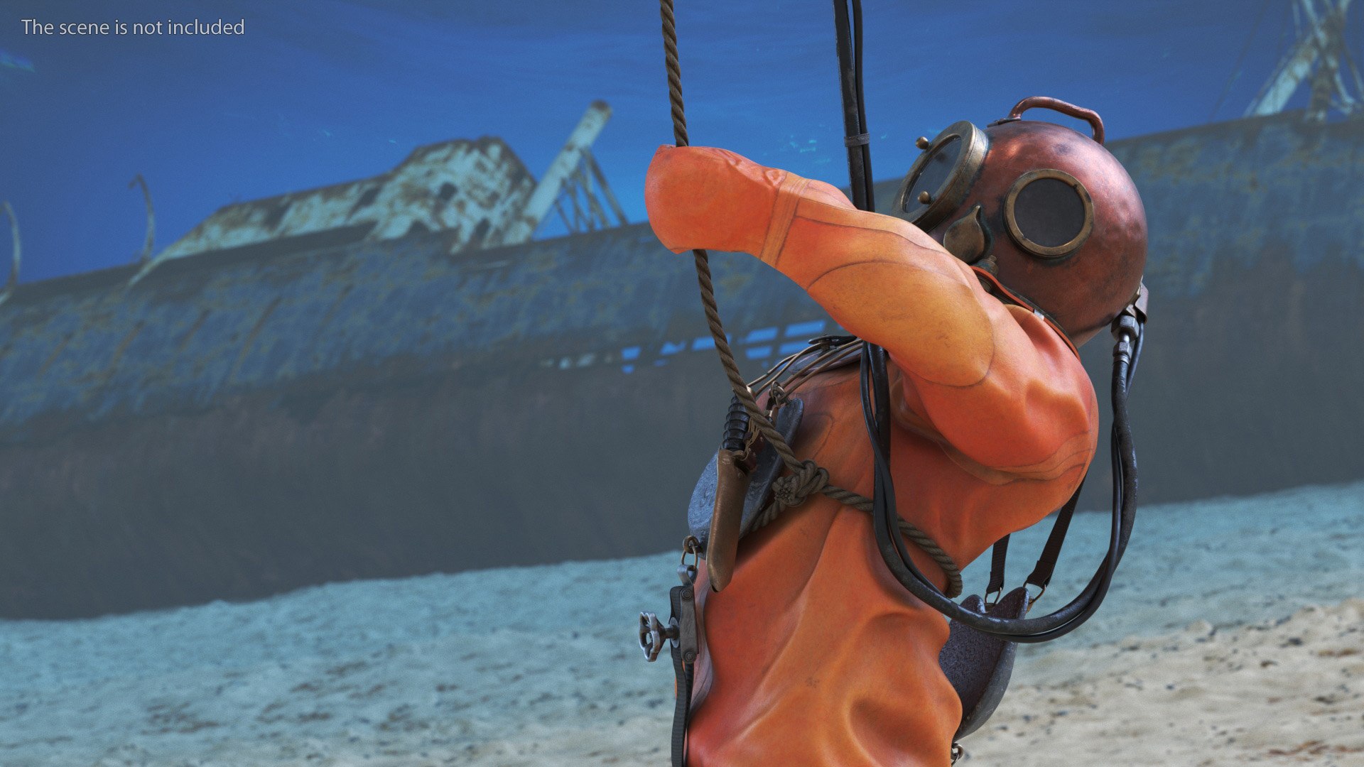 Antique Copper Diving Suit Rigged For Maya 3D Model - TurboSquid 2366265