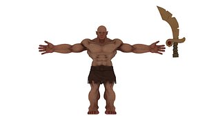 3D gaming character villain model