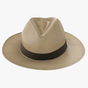 3D Sun Straw Fedora Hat