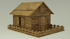 3D Wooden House Garden Cabin model