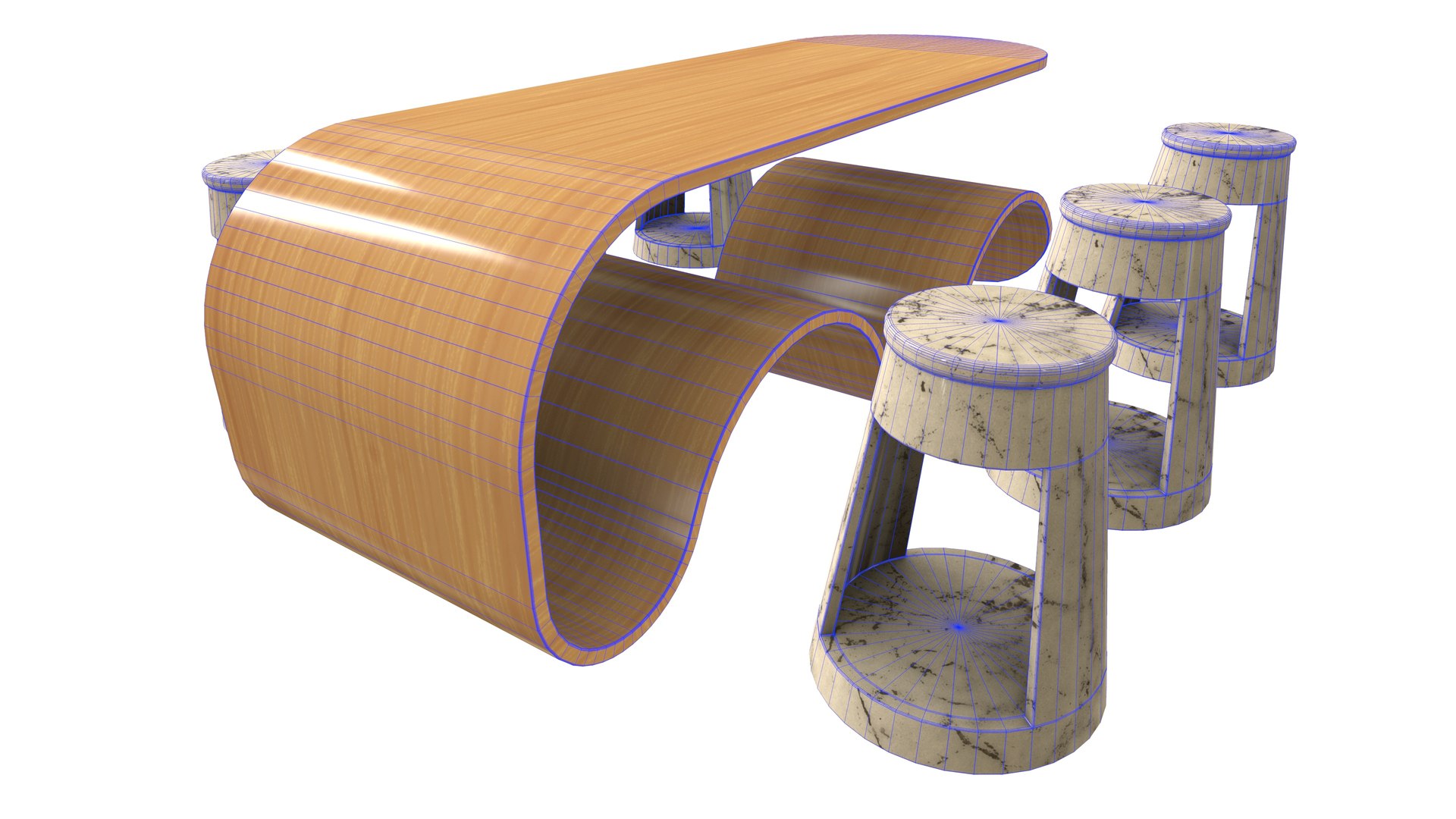 Modern Table with Stool 3D Model AR VR PBR 3D model https://p.turbosquid.com/ts-thumb/iU/j8SRY3/MS/wire01/jpg/1668238697/1920x1080/fit_q87/65f7b6d6367335d43afe22cc3624b0c454a98874/wire01.jpg