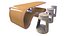 Table moderne avec tabouret modèle 3D AR VR PBR