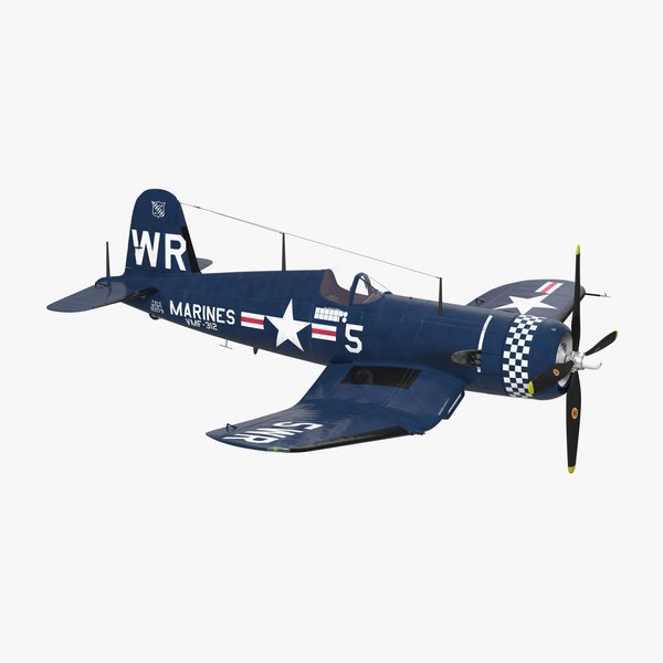 fighter f4u corsair marine corps 3d max