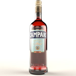 Campari Aperitifs Alcohol Bottle 3D